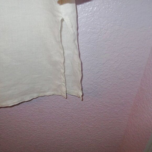 Express Women's 100% Linen Top Size S Embroidered Flared Sleeve Oversized Tunic - Picture 7 of 12